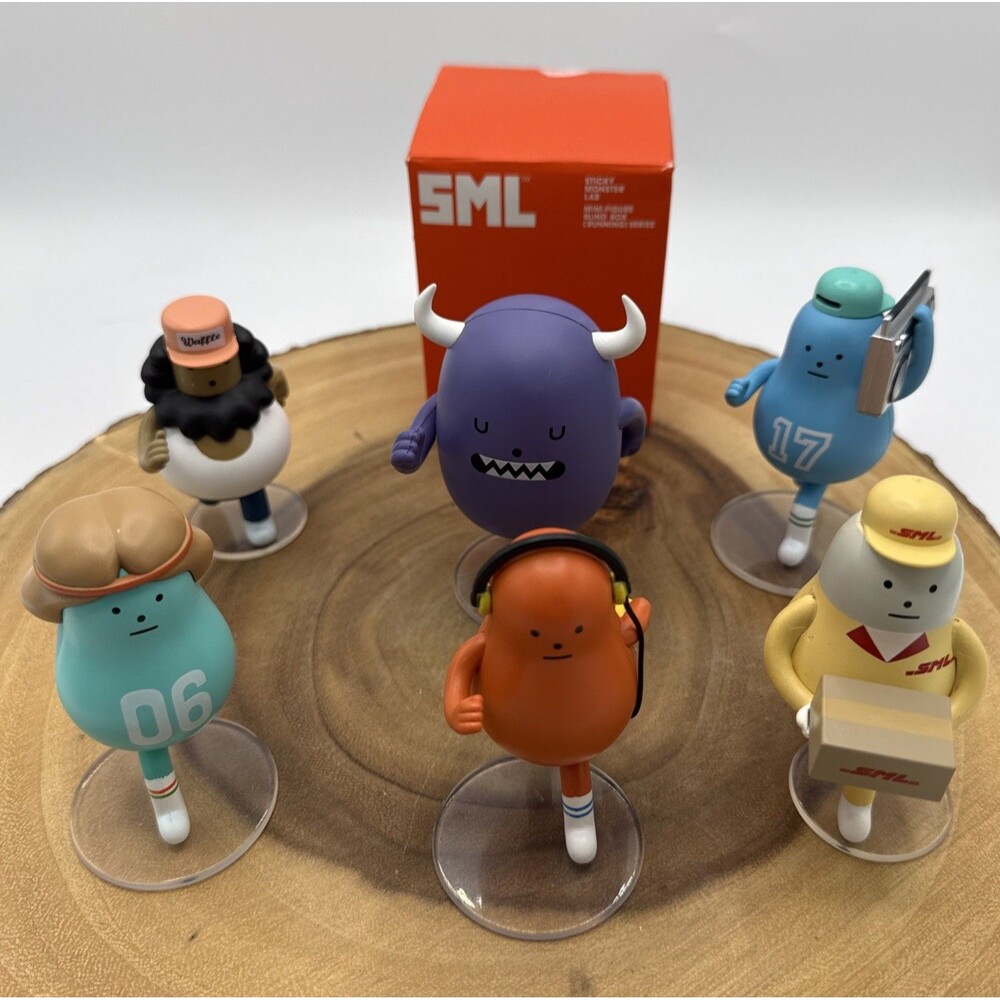 Sticky Monster Lab Mini-Figures Blind Box Running Series Set Of 6 W/Boxes